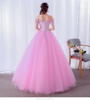 Vestidos Quinceanera Suknelės 2020 Naujas Gryffon Saldus Valtis Kaklo Kamuolys Suknelė Elegantiškas Gėlių Spausdinti Šalis Prom Oficialų Suknelė Tinkinti