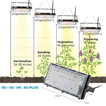 Vidaus LED Grow Light 800W Visą Spektrą Fito Lempos 3500K 5500K Balta Phytolamp Augalai, Akvariumo Apšvietimo Palapinė ES MUMS Plug