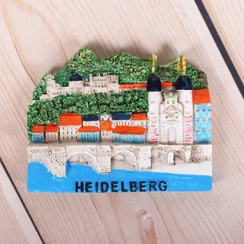Vokietijos šaldytuvas lipdukas Berlyno architektūros kelno katedra, Heidelbergo neckar turizmo šaldytuvas magnetas suvenyrų kolekcija