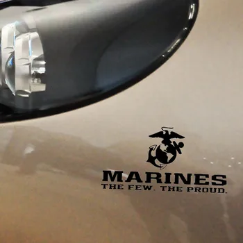 Volkrays Asmenybės Automobilių Lipdukas Usmc Marines Nedaugelio Didžiuotis Priedai Atspindintis Vinilo Decal Juoda/Sidabrinė,6cm*14cm
