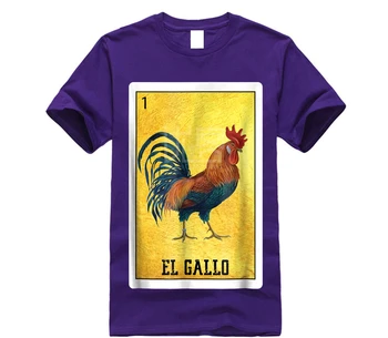Vyrų Marškinėliai El Gallo Vištienos Marškinėliai Meksikos Gaidys Loteria Kortelės Marškinėliai