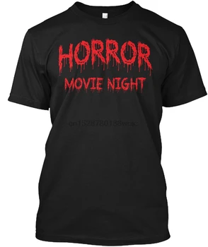 Vyrų Marškinėliai Siaubo Filmą Naktį Moterys T-Shirt