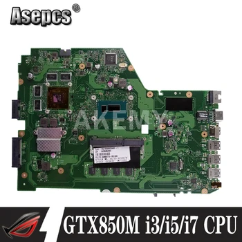 X751LK Mainboard Asus X751LX X751LX Nešiojamas plokštė i3 i5 i7 4GB-RAM GTX850M
