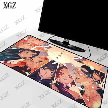 XGZ Anime Demon Slayer Kimetsu Nr. Yaiba Didelis Fiksavimo Krašto Speed Žaidimas Žaidėjus Žaidimų Pelės Padas CSGO Dota 2 Laptop Notebook Kilimėlis