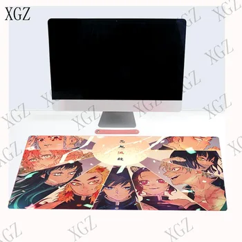 XGZ Anime Demon Slayer Kimetsu Nr. Yaiba Didelis Fiksavimo Krašto Speed Žaidimas Žaidėjus Žaidimų Pelės Padas CSGO Dota 2 Laptop Notebook Kilimėlis