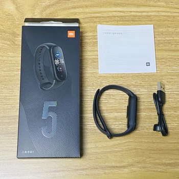 Xiaomi Mi Juosta 5 Pasaulio Versija Apyrankę 1.1 Colių Ekrane, Sporto Apyrankės Fitness Tracker Smart juosta Širdies ritmo Monitorius Miband 5