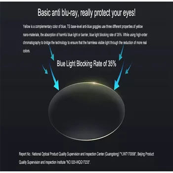 Xiaomi Mijia TS Anti-Mėlyno Stiklo Akinių Stiklai Anti Blue Ray UV Nuovargis Įrodymas Akių Raštas Mi Namų TS akinius Vyras, Moteris