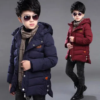 XINBAO 3-10 Metų berniukų paltai ir striukės sunkiasvoris žiemą, rudenį, rudenį drabužių sustorėjimas gaubtu vilnos užtrauktukas
