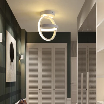 Šiaurės lempos, LED lubų šviesos paprasta šiuolaikinės koridoriaus lubų lempa dvigubą ratą, rūbinė, virtuvė, veranda, balkonas