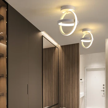 Šiaurės lempos, LED lubų šviesos paprasta šiuolaikinės koridoriaus lubų lempa dvigubą ratą, rūbinė, virtuvė, veranda, balkonas