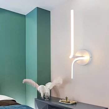 Šiuolaikinės 10W lampada LED Aliuminio sieniniai šviestuvai Šiaurės minimalistinio miegamojo lovos kambarį valgomasis Apdaila sienos žiburiai
