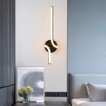 Šiuolaikinės 10W lampada LED Aliuminio sieniniai šviestuvai Šiaurės minimalistinio miegamojo lovos kambarį valgomasis Apdaila sienos žiburiai