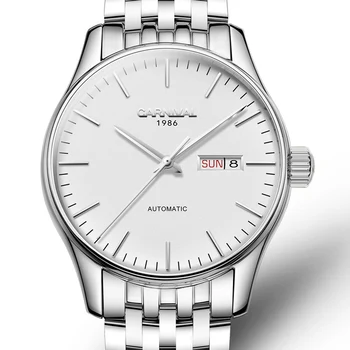 Šveicarija prabangūs vyriški žiūrėti Karnavalas Prekės Laikrodžiai Vyrams, Mechaninė Automatinė reloj hombre Šviesos Laikrodis Sapphire C-8612G-7