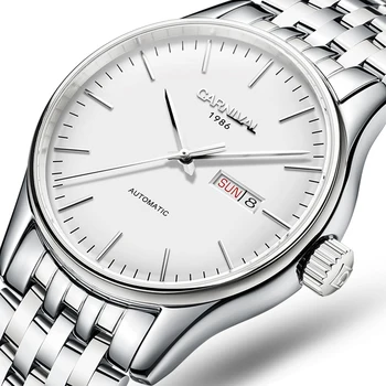 Šveicarija prabangūs vyriški žiūrėti Karnavalas Prekės Laikrodžiai Vyrams, Mechaninė Automatinė reloj hombre Šviesos Laikrodis Sapphire C-8612G-7